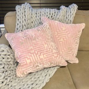 Target Pink Set of 2 Suede-Like Pillows 20x20”